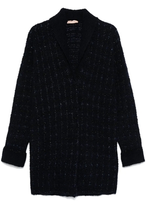 TWINSET check-pattern cardi-coat - Blue