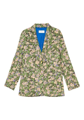 MALIPARMI floral-print single-breasted blazer - Green
