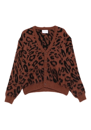 MARSEM animal-pattern cardigan - Brown