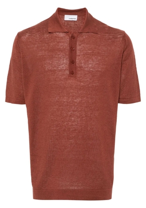 Costumein knitted polo shirt - Brown