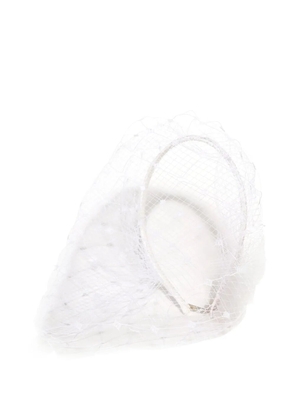 Gigi Burris Millinery Double veil headband - White