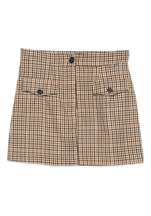 DIXIE plaid skirt - Neutrals