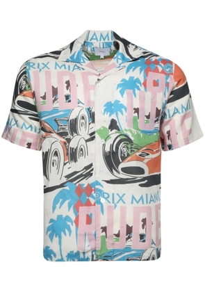 RHUDE graphic-print silk shirt - White