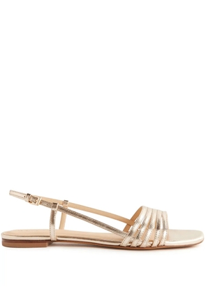 Reformation Millie Lattice flat sandals - Gold
