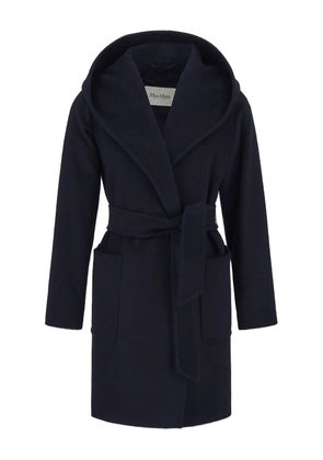 Max Mara Rialto hooded belted coat - Blue