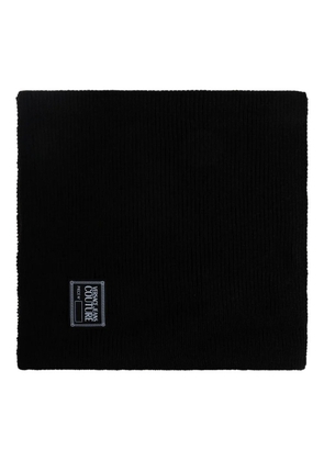 Versace Jeans Couture ribbed logo scarf - Black