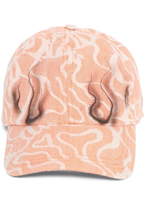 Casella Meyer jacquard denim cap - Orange