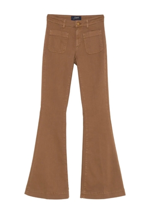 Seafarer pocketed flared trousers - Brown