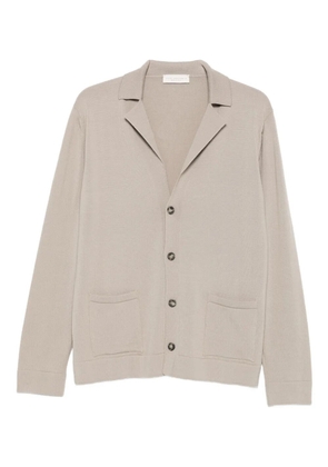LUIGI GENTILE notched-collar cardigan - Neutrals