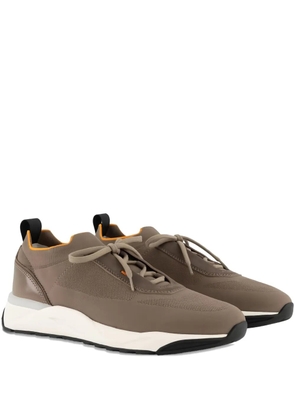 Santoni knitted-panels low-top sneakers - Neutrals