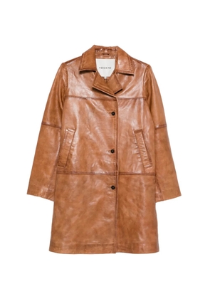 HERSKIND Shelly leather coat - Brown