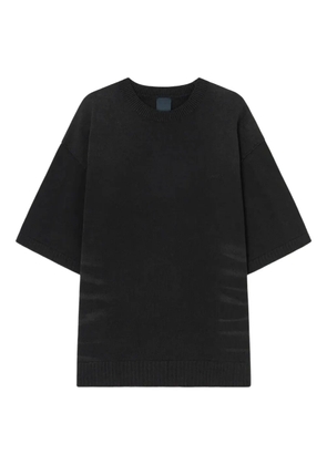Juun.J ribbed short-sleeve T-shirt - Black