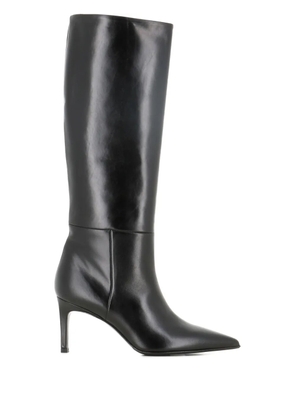 Sergio Levantesi 80mm pointed-toe leather boots - Black