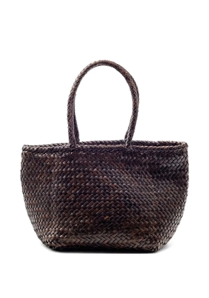 DRAGON DIFFUSION small Grace Basket woven tote bag - Brown