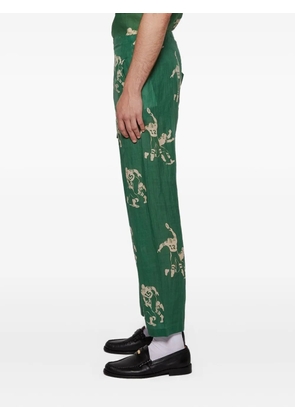 BODE football-print pajama trousers - Green