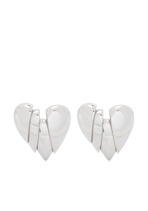 Amina Muaddi Heartbreaker earrings - Silver