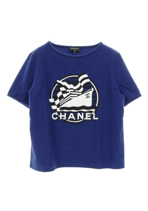 CHANEL Pre-Owned 1986-1988 Pausa crew-neck T-shirt - Blue