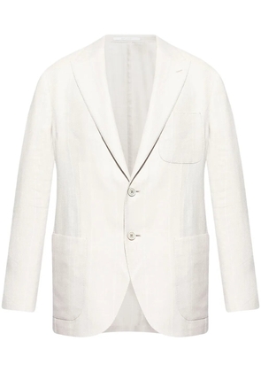 Eleventy striped pattern blazer - White