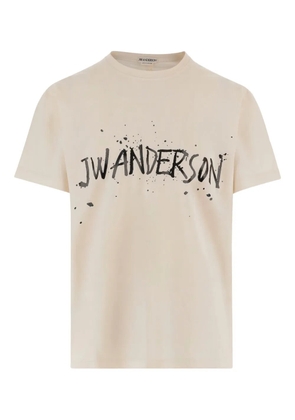 JW Anderson logo-print T-shirt - Neutrals