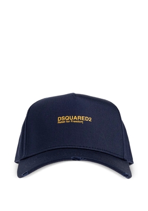 DSQUARED2 logo-print baseball cap - Blue