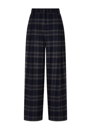 TOMBOY pleated checkered trousers - Blue