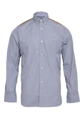 Junya Watanabe MAN striped-pattern shirt - Blue