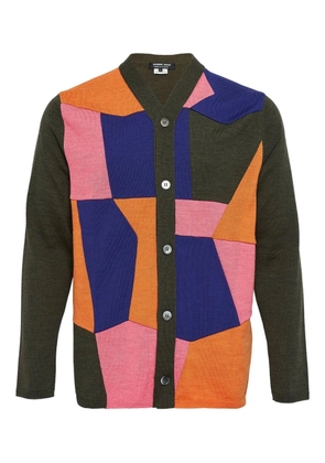 Comme des Garçons Homme Deux patchwork buttoned cardigan - Green