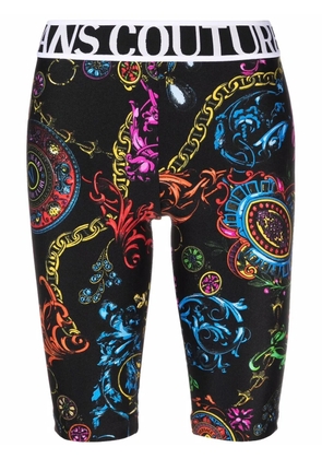 Versace Jeans Couture baroque-print biker shorts - Black