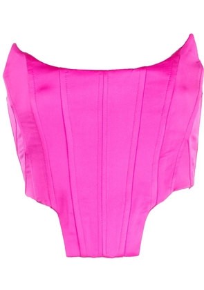 Giuseppe Di Morabito strapless satin corset top - Pink
