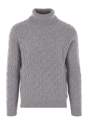 Zanone cable-knit turtleneck sweater - Grey