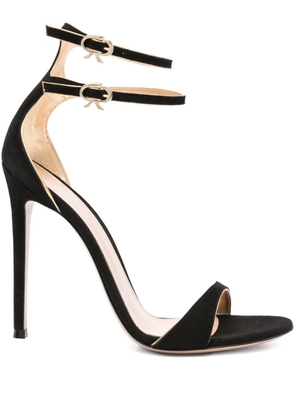 Gianvito Rossi 115mm Victorine double-buckle stiletto sandals - Black