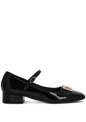 Dolce & Gabbana logo-plaque mary jane shoes - Black