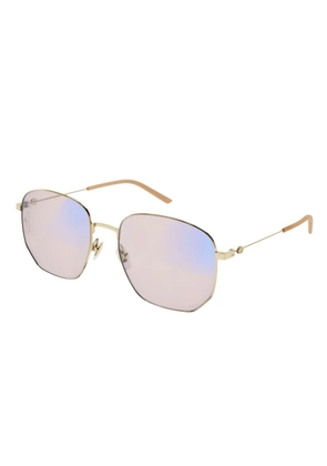 Gucci Eyewear geometric-frame sunglasses - Gold