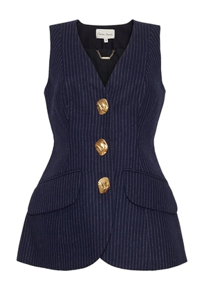 Cara Cara pinstripe sleeveless vest - Blue