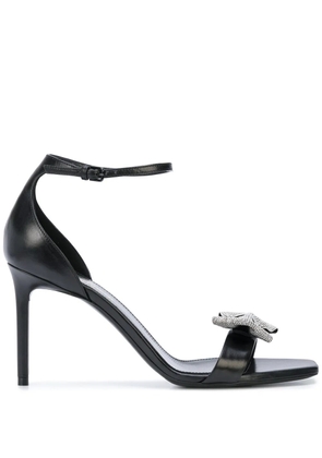 Saint Laurent 95mm bow sandals - Black