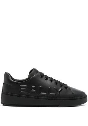 Bally logo-embossed leather sneakers - Black