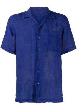 120% Lino striped linen shirt - Blue