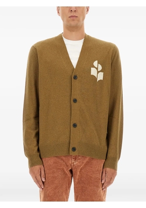 MARANT logo button cardigan - Brown