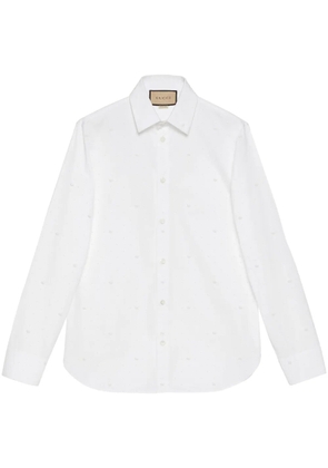 Gucci Interlocking G logo-print cotton shirt - White