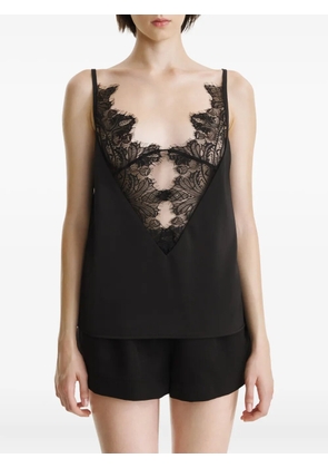 2310 STUDIO lace-panelled top - Black