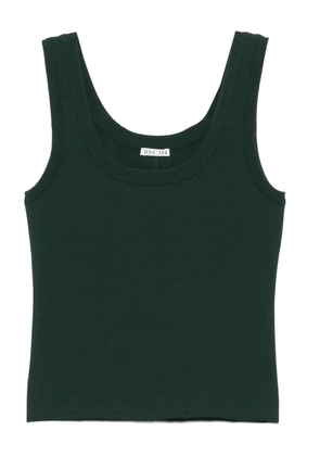 Recto knitted scoop-neck top - Green