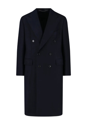 Cesare Attolini double-breasted coat - Blue
