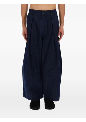 YMC pleated wide-leg jeans - Blue