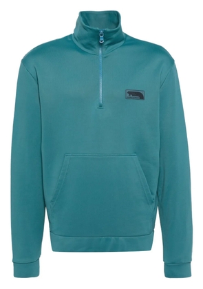 Maison Kitsuné logo patched jacket - Blue