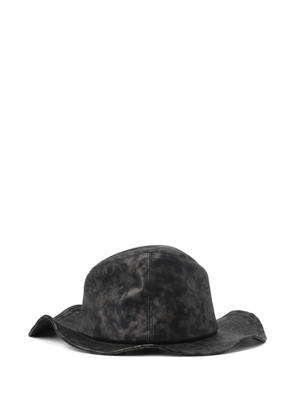 Yohji Yamamoto Ten Gallon sheep-leather hat - Black