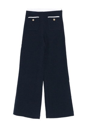 Maje tweed straight-leg trousers - Blue