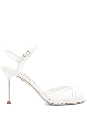 Aquazzura braided heeled sandals - White