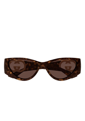 Gucci Eyewear cat-eye frame sunglasses - Brown