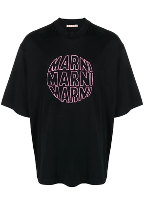 Marni logo-print cotton T-shirt - Black