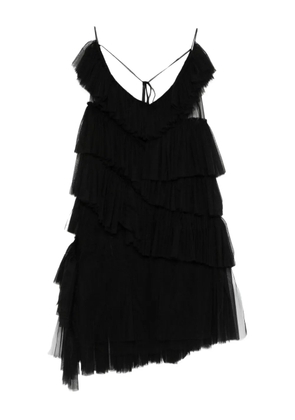 RHIZOME Martha ruffled-details midi dress - Black